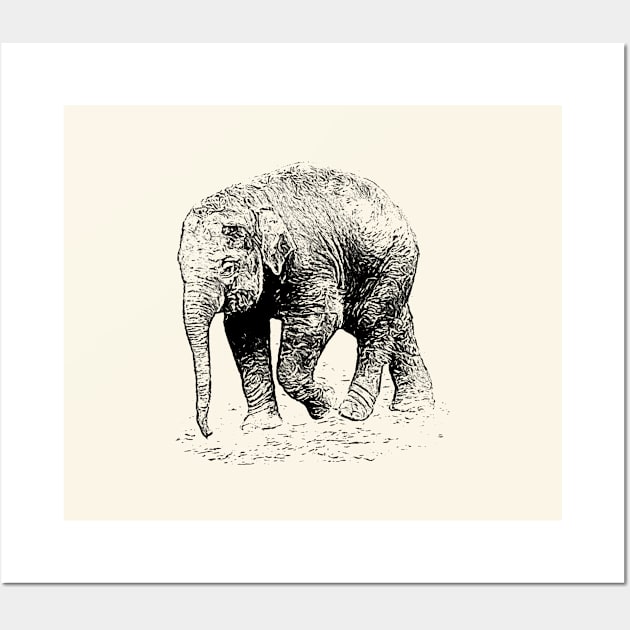 Baby elephant Wall Art by Guardi